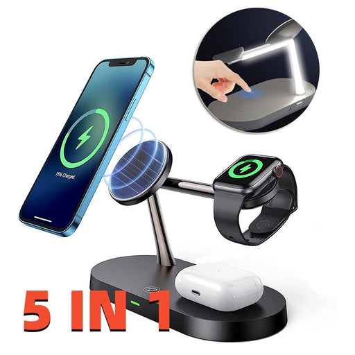 Multifunctional Five-In-One Magnetic Wireless Charging - Glamour Hills