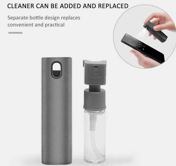 2 In 1 Phone Computer Screen Cleaner Kit For Screen Dust Removal Microfiber Cloth Set - Glamour Hills