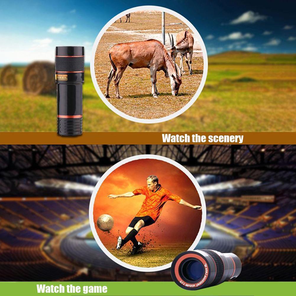 HD 8X Clip On Optical Zoom Telescope Camera Lens For Universal Mobile Cell Phone - Glamour Hills