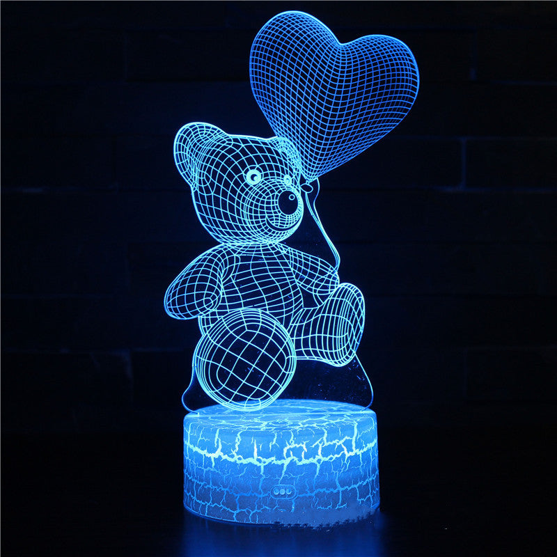 Love Bear Series 3D Light Creative Night Light LED Visual Light - Glamour Hills