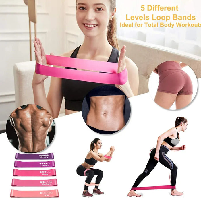 Portable Fitness Rubber Resistance Bands