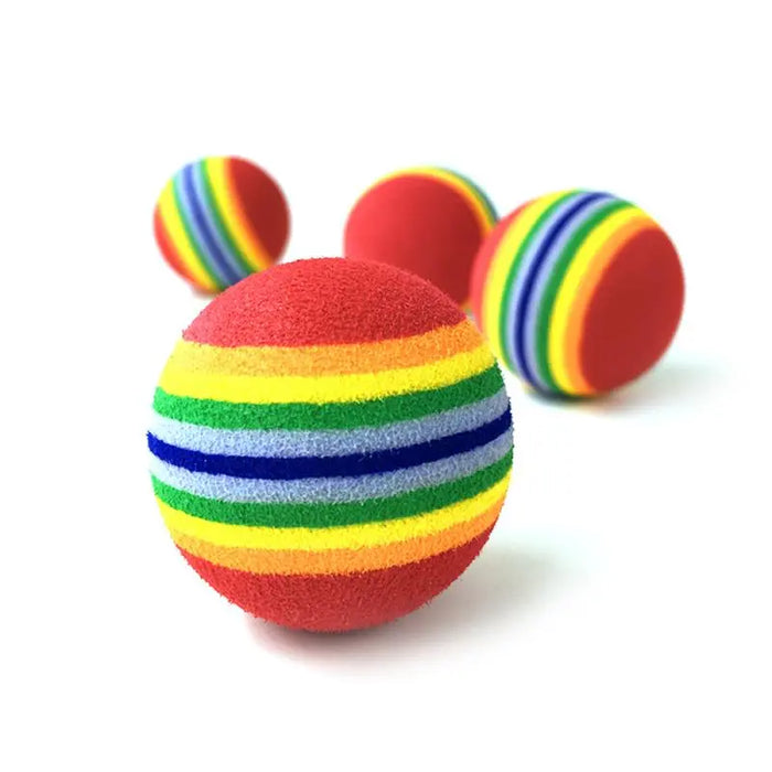 Dog Rainbow Striped Chewing Ball