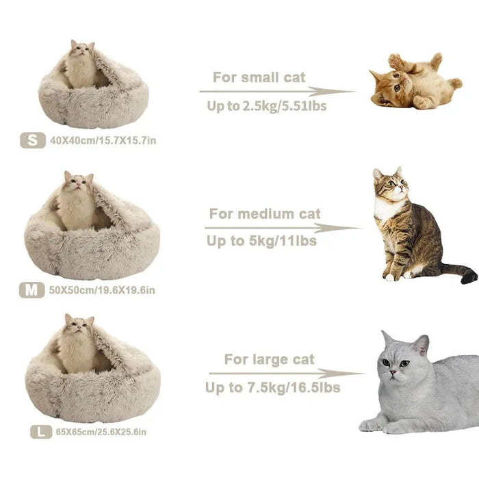 Cat Winter Long Plush Bed