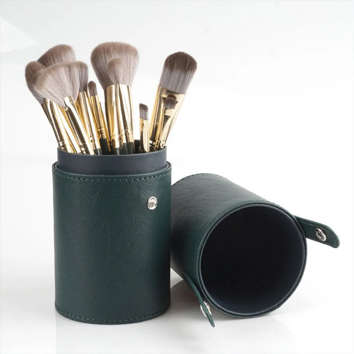 Hot Green Makeup Brushes Set