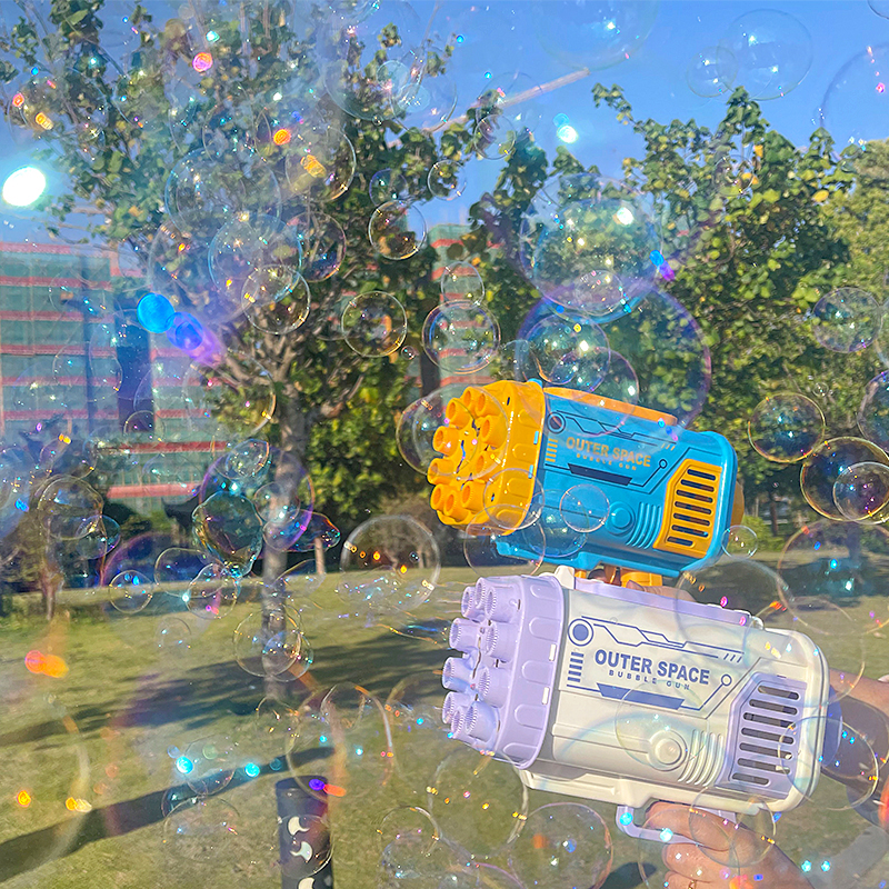 Bubble Gun Rocket 69 Holes Soap Bubbles Machine Gun - Glamour Hills
